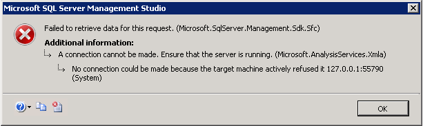 Error when Starting Analysis Server