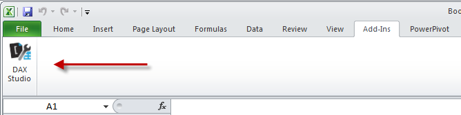 DAX Studio Add-In Button
