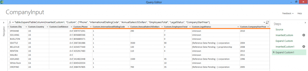 Custom Column Details - fnGetFirmographic