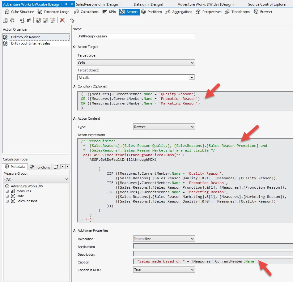 ASSP - Drillthrough Reason Context Aware