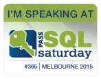 I'm speaking at SQL Sat 365 Melbourne
