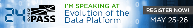I'm speaking at 24 HOP Evolution of the Data Platform, May 25-26